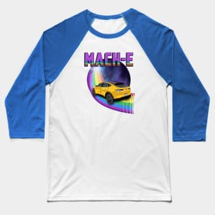 Mach-E Rides the Rainbow Galaxy in Cyber Orange Baseball T-Shirt